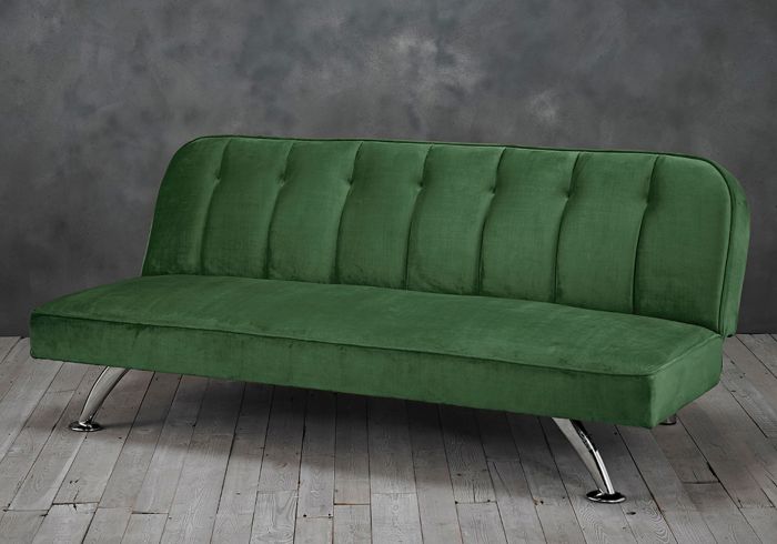 LPD Brighton Green Fabric Sofa Bed