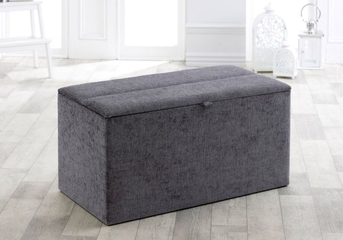 Vogue Beds Nova Blanket Box Upholstered blanket box available in 2 sizes beech lined a wide range of fabric options and colours