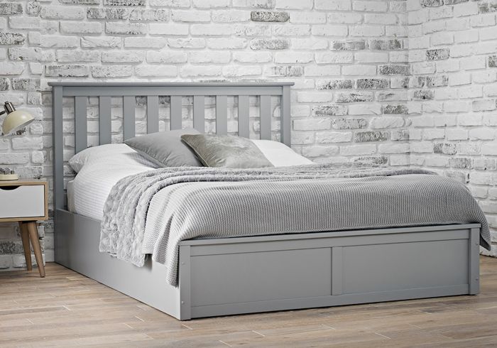 LPD Oxford Grey Wooden Ottoman Bed Frame