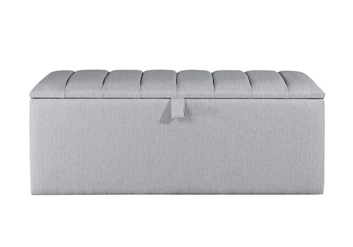 Sweet Dreams Rave Fabric Ottoman Storage Box available in 12 fabrics Padded seat tab opening Made in the UK