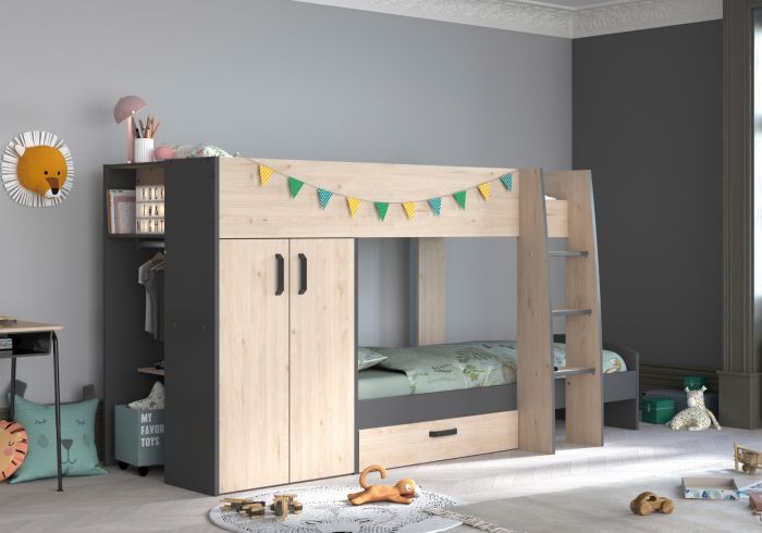 Parisot Stim Bunk Bed Grey & Oak