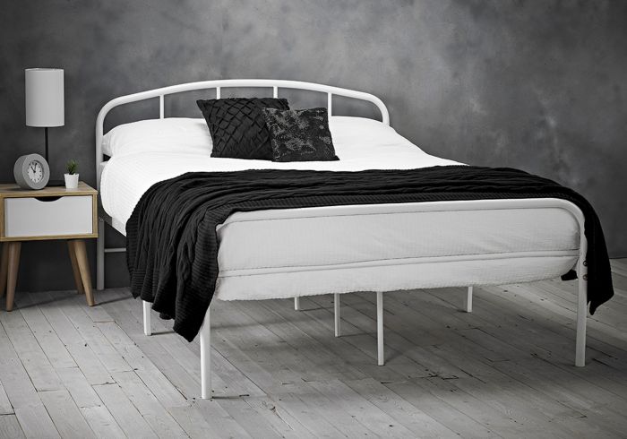 LPD Milton White Metal Bed Frame