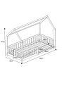 Flair White Wooden Explorer Playhouse Bed With Rails