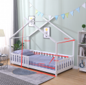 Flair White Wooden Scout Tree Single Bed with Rails
