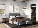 Flair Heybrook 4 Drawer Fabric Bed Frame Grey
