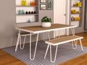 Novogratz Paulette Dining Set with 2 Benches