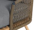 Maze Bali Rope Weave Sunlounger Set - Grey & Oatmeal