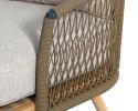 Maze Bali Rope Weave Sunlounger Set - Grey & Oatmeal