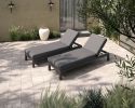 Maze Oslo Double Sunlounger Set - Charcoal