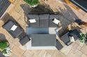 Maze Manhattan Reclining 3 Seat Sofa Set with Rising Table & Footstools