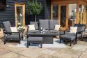 Maze Manhattan Reclining 3 Seat Sofa Set with Rising Table & Footstools