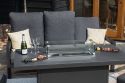 Maze Manhattan Reclining 3 Seat Sofa Set with Fire Pit Table & Footstools