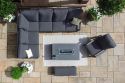 Maze Manhattan Reclining Corner Dining Set with Fire Pit Table & Armchair