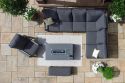 Maze Manhattan Reclining Corner Dining Set with Fire Pit Table & Armchair