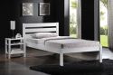 Contemporary white shaker style bed made from solid wood by Flintshire Furniture