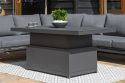 Maze Oslo Large Corner Group with Rising Table - Charcoal