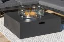 Maze Oslo Large Corner Group with Square Gas Fire Pit Table - Charcoal