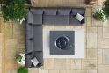 Maze Oslo Large Corner Group with Square Gas Fire Pit Table - Charcoal