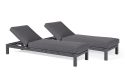 Maze Oslo Double Sunlounger Set - Charcoal