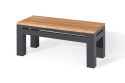 Maze Oslo Rectangular Teak Top Side Table - Charcoal