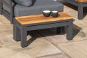 Maze Oslo Rectangular Teak Top Side Table - Charcoal