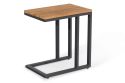 Maze Oslo U Shaped Teak Top Side Table - Charcoal