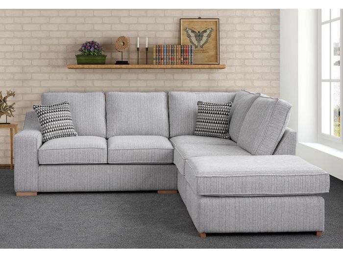 Sweet Dreams Clyde Corner Sofa Bed available in silver grey and charcoal choice of left or right hand facing layout sleeps 2 sturdy hardwood build