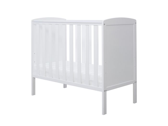 Ickle Bubba Coleby Space Saver Cot Classic style white finish 3 height positions open slatted sides