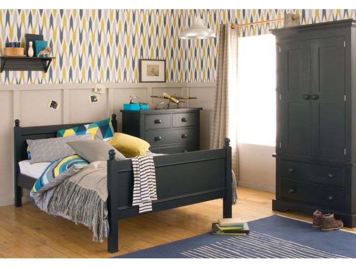 Little Folks Furniture Fargo Small Double Bed Frame constructed from solid hardwoods slatted solid wood base traditional style