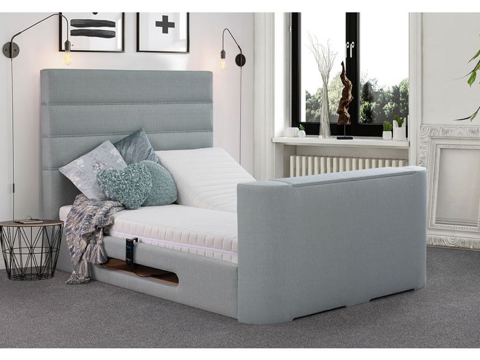 Sweet Dreams Mazarine Adjustable TV Bed Frame Individually controlled adjustable units Holds up to a 40" tv Choice of fabric finishes