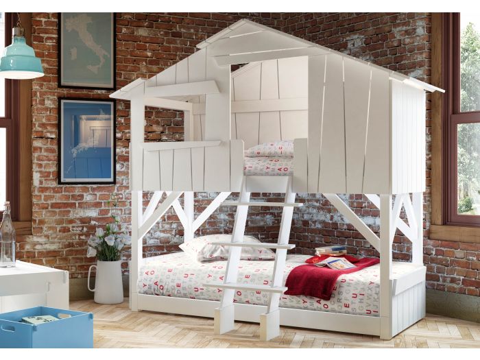 Treehouse Bunk Bed - White