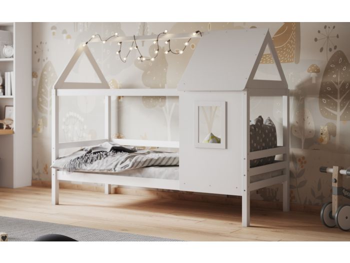 Flair White Wooden Nature Treehouse Bed