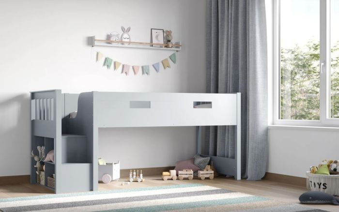 Flair Grey Charlie Mid Sleeper Cabin Bed Frame Only