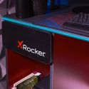 X Rocker Carbon-Tek Desk with Wireless Charging & LEDs - Black