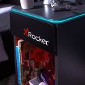 X Rocker Carbon-Tek Bedside Table with LEDs and Wireless Charging - Black