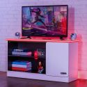 X Rocker Carbon-Tek TV Media Cabinet with Neo Fiber - White