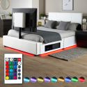 X Rocker Ava Upholstered TV Bed White