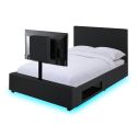 X Rocker Ava Upholstered TV Bed Black