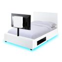 X Rocker Ava Upholstered TV Bed White