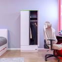 X Rocker Carbon-Tek Wardrobe with Neo Fiber - White