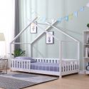 Flair White Wooden Scout Tree Single Bed with Rails
