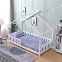 Flair White Wooden Scout Tree Single Bed with Rails
