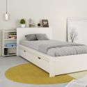 juno bookcase headboard single bed white