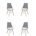 Flair Lucio Set Of 4 Dining Chairs Grey