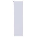 Welcome Furniture Plymouth 2ft6in Mirror Robe - Uniform Glass, White Matt