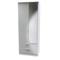 Welcome Furniture Plymouth Tall 2ft6in 2 Drawer Mirror Robe