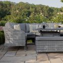 Maze Santorini Deluxe Corner Dining Set with Fire Pit Table