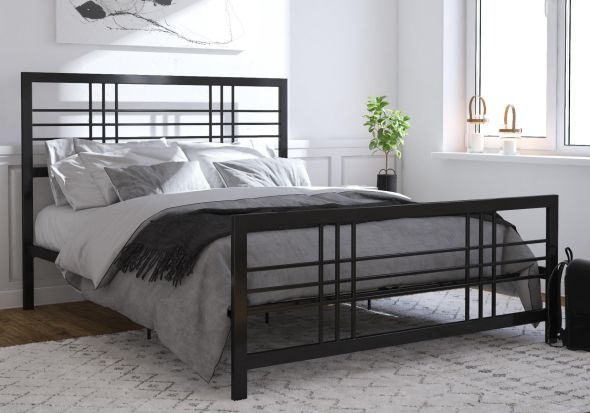 Dorel Burbank Black Metal Bed