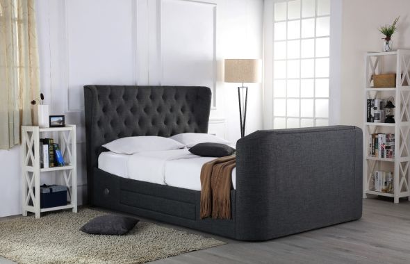 Emporia Beds Avebury Wing Fabric TV Ottoman Bed