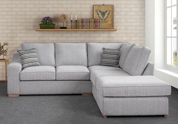 Sweet Dreams Clyde Corner Sofa Bed available in silver grey and charcoal choice of left or right hand facing layout sleeps 2 sturdy hardwood build